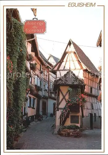 Eguisheim Haut Rhin Auberge du Rempart Pigeonnier du XVI siecle Altstadt Fachwerkhaeuser Kat. Eguisheim