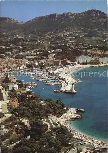 Cassis sur Mer Port Plage vue aerienne