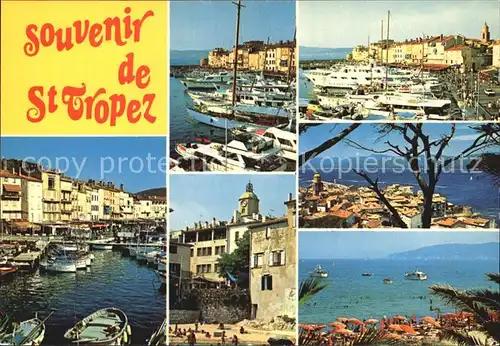 Saint Tropez Var Panorama Port Plage Cote d Azur Kat. Saint Tropez