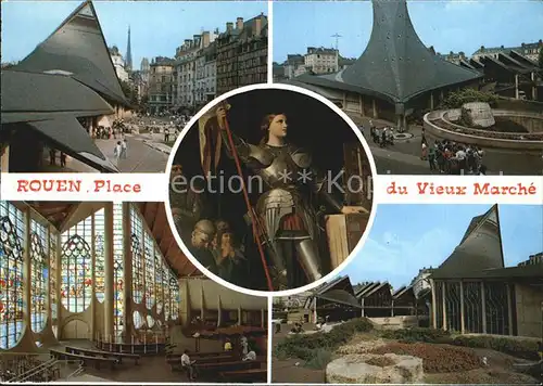 Rouen Place du Vieux Marche Eglise Sainte Jeanne d Arc Statue Kat. Rouen