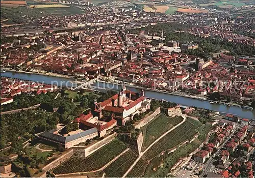 Wuerzburg Festung Marienberg Alte Mainbruecke Zentrum Luftaufnahme Kat. Wuerzburg