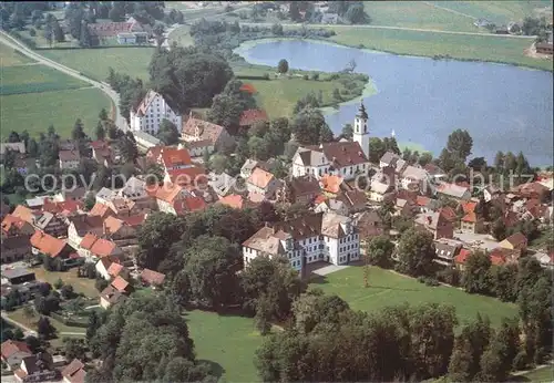 Kisslegg Luftaufnahme Zeilersee Neues Schloss Altes Sankt Gallus Ulrich Kurhaus Loretto Kat. Kisslegg