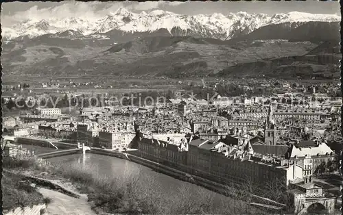 Grenoble Fliegeraufnahme Chaine de Belledonne Kat. Grenoble