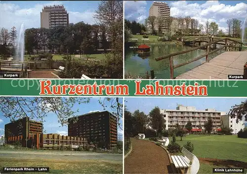 Lahnstein Kurzentrum Kurpark Klinik Lahnhoehe Kat. Lahnstein