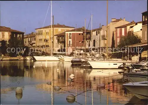 Port Grimaud Canal du Nord eclaire Hafen Kat. Grimaud