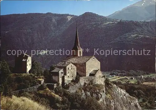 Raron VS Burg und Kirche Kat. Raron