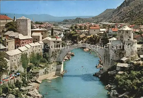 Mostar Moctap Stari Most Brueckenpartie Kat. Mostar