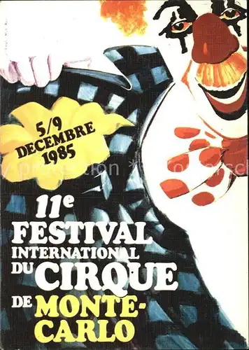 Monte Carlo 11e Festival du Cirque de Monte Carlo Plakat Kat. Monte Carlo