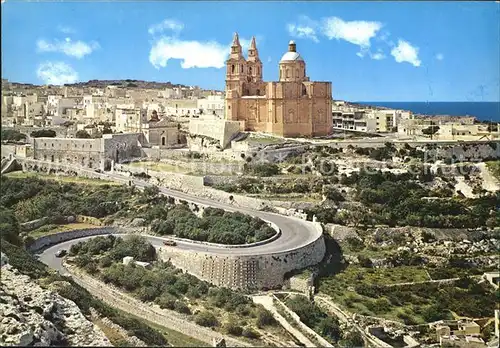 Mellieha Panorama Kirche Kat. Malta