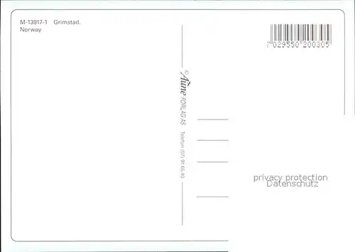 Grimstad Panorama Teilansichten Hafenpartie Kat. Grimstad