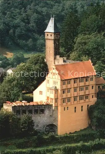 Hirschhorn Neckar Schloss Hotel Burg Hirschhorn Luftaufnahme Kat. Hirschhorn (Neckar)