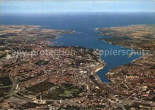 Kiel Luftaufnahme Stadt und Foerde Kat. Kiel