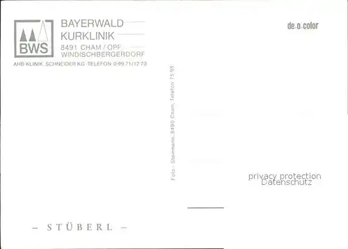 Windischbergerdorf Bayerwald Kurklinik Kat. Cham