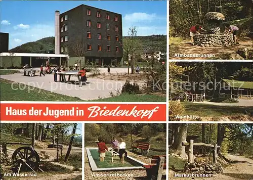 Biedenkopf Haus der Jugend Wasserrad Markusbrunnen Armbadebrunnen Kat. Biedenkopf