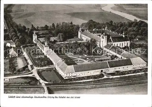 Hoexter Weser Luftaufnahme Schloss Reichsabtei Cowey Kat. Hoexter