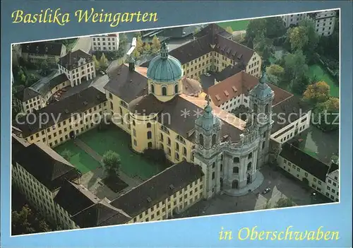 Weingarten Wuerttemberg Luftaufnahme Basilika Barockkirche 