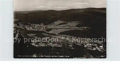 Bayrisch Eisenstein Panorama Blick vom grossen Arber Bayrisch Tschechische Grenze Kat. Bayerisch Eisenstein