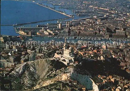 Marseille Fliegeraufnahme mit Hafen Kat. Marseille