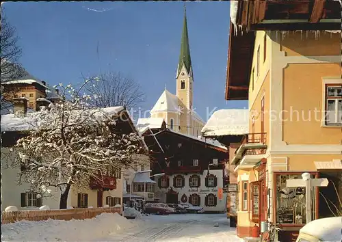 Kirchberg Tirol Ortspartie im Winter Kat. Kirchberg in Tirol