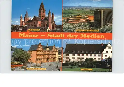 Mainz Rhein Dom ZDF Sendezentrum Museum Druckkunst Sautanz Zeughaus Stadt der Medien