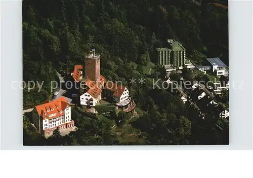 Bad Liebenzell Burg 13. Jhdt. Burgterrasse AOK Klinik Schlossberg Fliegeraufnahme Kat. Bad Liebenzell