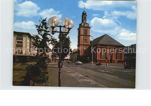 Ruesselsheim Main Stadtkirche Markt und Frankfurter Strasse Kat. Ruesselsheim