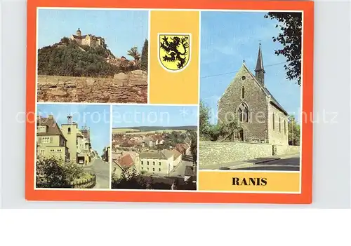 Ranis Burgblick Kirche Poessnerecker Str Teilansicht Kat. Ranis