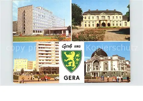 Gera Interhotel Gera Kunstgalerie Rud Breitscheid Str Staedt Buehnen Kat. Gera