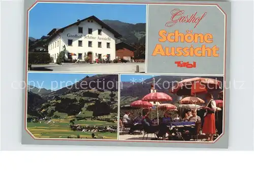 Fuegen Gasthof Schoene Aussicht Terrasse Panorama Kat. Fuegen Zillertal