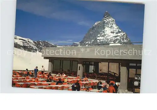 Zermatt VS Bergrestaurant Trockener Steg Matterhorn Walliser Alpen Kat. Zermatt