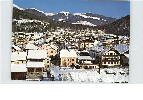 Kiens Suedtirol Teilansicht mit Alpenblick im Winter Kat. Kiens Pustertal