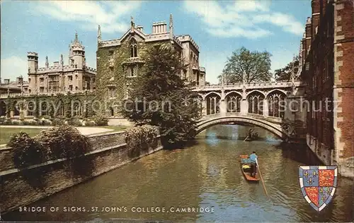 Cambridge Cambridgeshire Bridge of Sighs Sankt Johns College