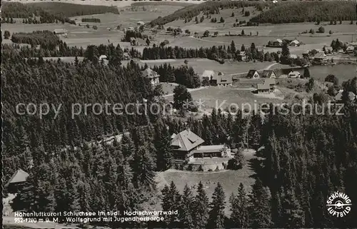 Schluchsee Wolfsgrund Jugendherberge Fliegeraufnahme Kat. Schluchsee