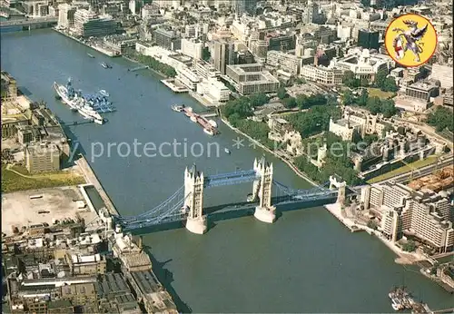 London Tower Bridge Fliegeraufnahme Kat. City of London