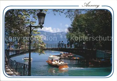 Annecy Haute Savoie Le pont des amours canal de Vasse Kat. Annecy