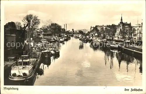 Magdeburg Zollhafen Schiffe Kat. Magdeburg