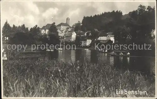 Liebenstein Arnstadt Kirche See Ruderboote Kat. Liebenstein Arnstadt