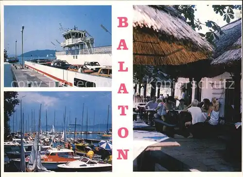 Balaton Plattensee Hafen Restaurant Kat. Ungarn