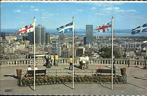 Montreal Quebec Skyline from Mountain Chalet Lookoff Kat. Montreal