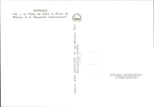 Monaco Palais le Prince de Monacao Kat. Monaco