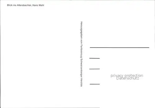 Waldkirch Breisgau Blick ins Altersbachtal Kat. Waldkirch