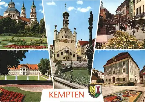 Kempten Allgaeu Kirche Rathaus Dorfpartie Schloss Kat. Kempten (Allgaeu)