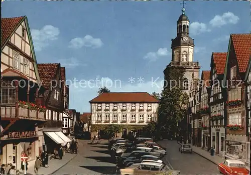 Rinteln Weser Marktplatz mit Kirche Kat. Rinteln