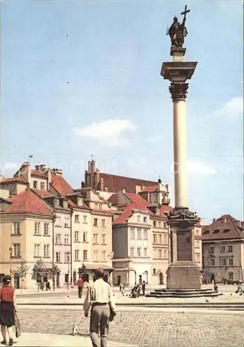 Warszawa Plac Zamkowy z kolumna Zygmunta III Wazy Kat. Warschau Polen
