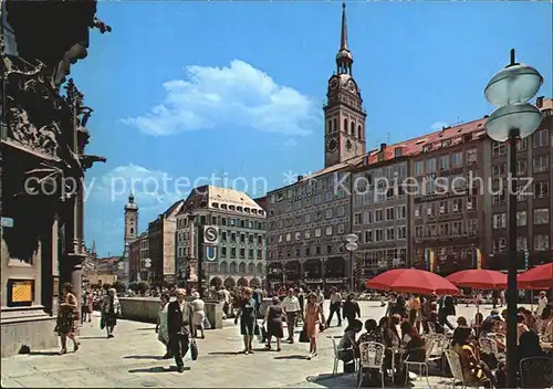 Muenchen Marienplatz mit Altem Peter Kat. Muenchen