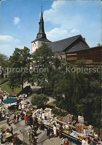 Luedenscheid Erloeserkirche und Markt Kat. Luedenscheid