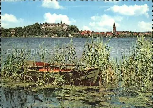 Ploen See Blick auf Schloss und Kirche Kat. Ploen