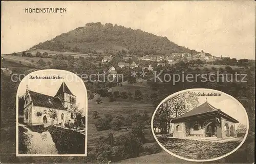 Hohenstaufen Barbarossakirche Schutzhuette Kat. Goeppingen