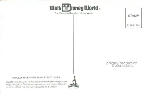Walt Disney World Trolley Ride Main Street Kat. Lake Buena Vista