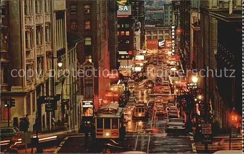 San Francisco California Busy Cable Cars Powell Street Hill  Kat. San Francisco